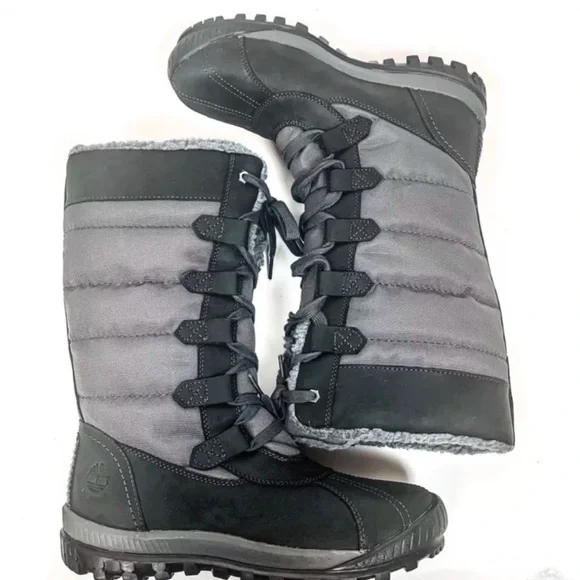 New Timberland MT Hayes Faux Shearling Tall Winter Snow Boot‎ Size 7 - Picture 3 of 7